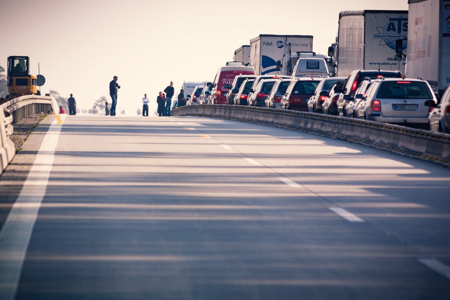 Traffic jam after an accident