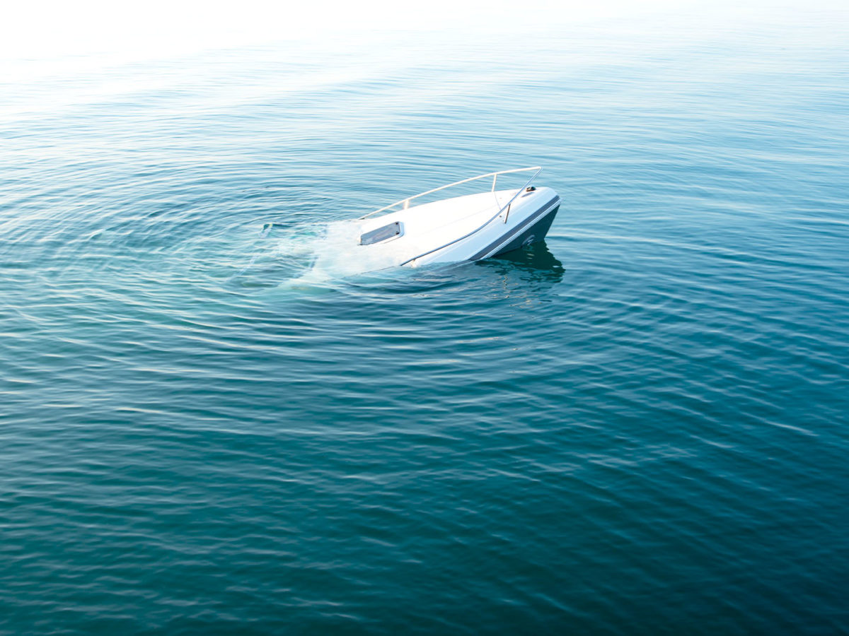 A sinking boat