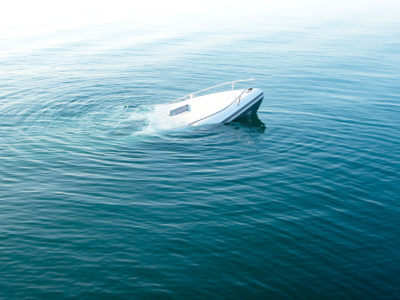 A sinking boat